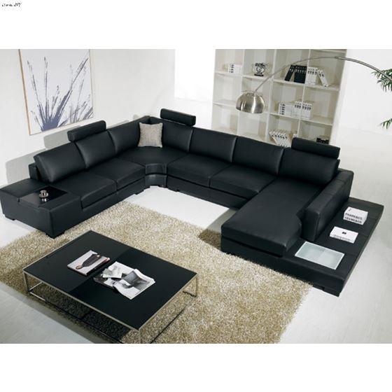 Divani Casa T35 Modern Bonded Leather, Divani Casa Modern Bonded Leather Sectional Sofa