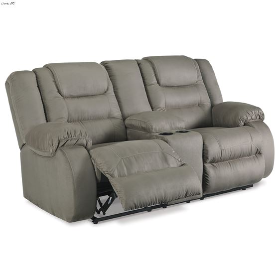 McCade Cobblestone Reclining Loveseat with Console 10104 By Signature Design by Ashley