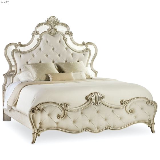 Sanctuary Tufted Upholstered Carved Bardot Bed 5413-908 By Hooker Furniture