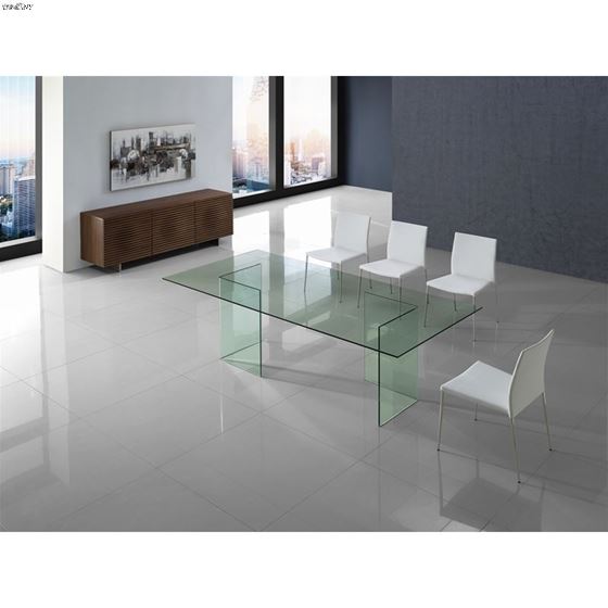 Miami Clear Glass Dining Table 3