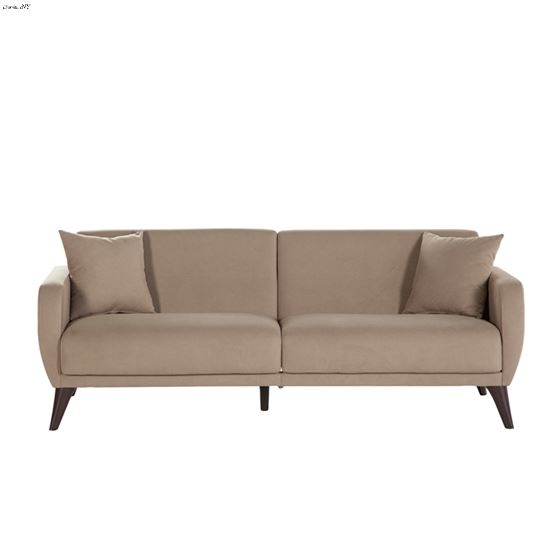 Flexy Zigana Taupe Sofa Bed in a Box By Bellona USA