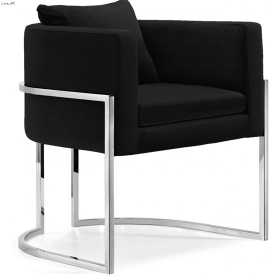 Pippa Black Velvet Upholstered Accent Chair