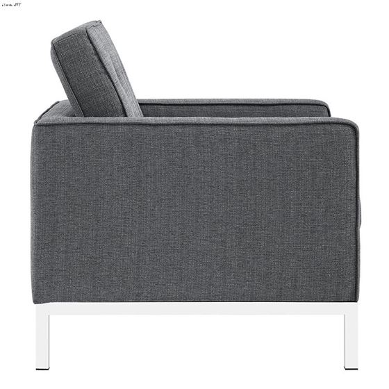 Loft Modern Grey Fabric Tufted Chair EEI-2050-DOR by Modway 3
