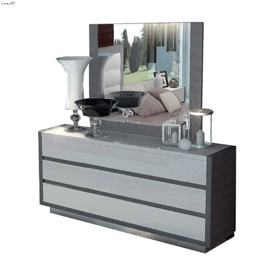 ESF Mangano White Grey 3 Drawer Dresser
