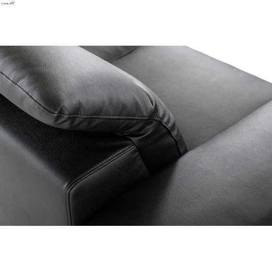 Modern Black Eco-Leather Sectional - 3