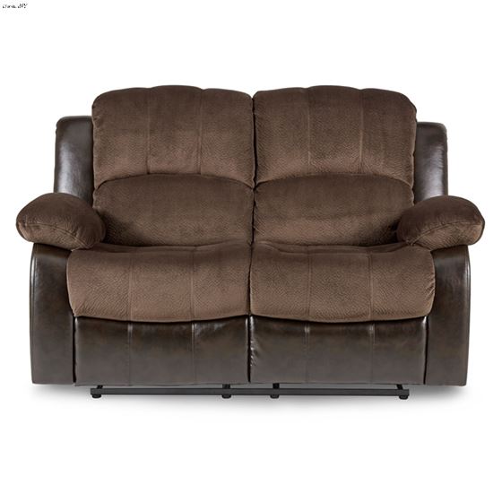 Granley Chocolate Reclining Loveseat 9700FCP-2 by Homelegance