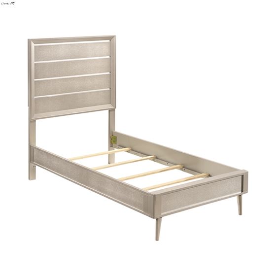 Ramon Metallic Sterling Twin Panel Bed 222701T-3