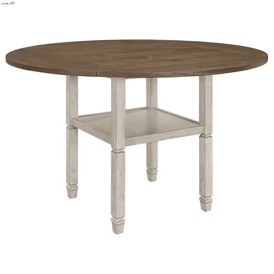 Sarasota Drop Leaf Square to Round Counter Height Dining Table 192818 By Coaster