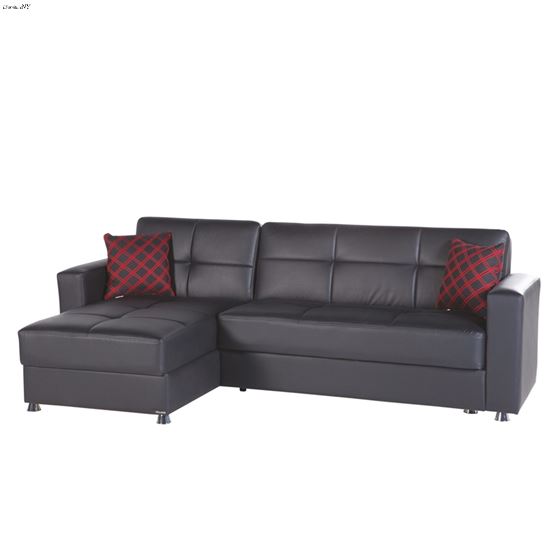 Elegant Santa Glory Black Sectional Sleeper 1