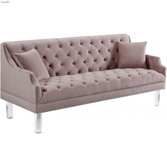 Roxy Pink Velvet Tufted Sofa Roxy_Sofa_Pink by Meridian Furniture