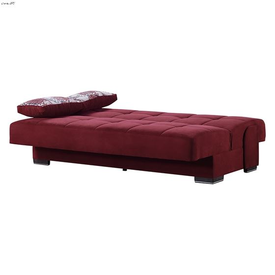 Soho Burgundy Upholstered Convertible Sofa Bed-3