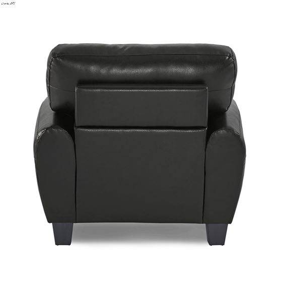 Rubin Black Bonded Leather Chair 9734BK-1 by Homelegance back