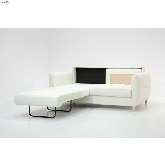 Jamie Queen Size Sofa Sleeper in Leather Open