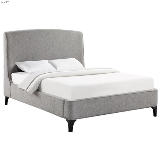 Mosby Grey Upholstered Curved Headboard Platform Bed 306021 By Coaster