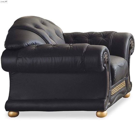 Apolo Tufted Black Leather Chair Apolo By ESF Furniture 3