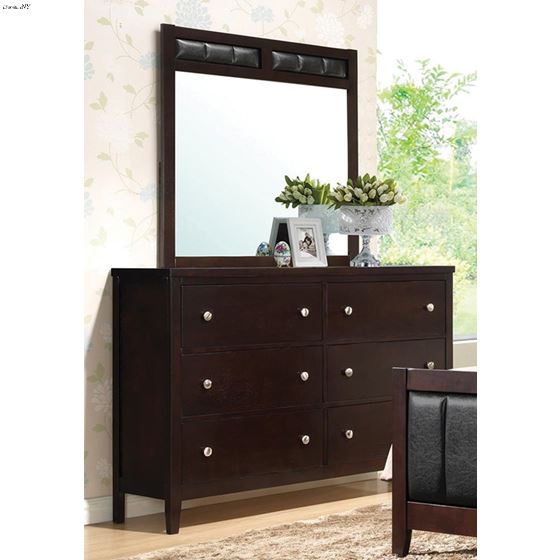 Carlton Cappuccino 6 Drawer Dresser 202093-3