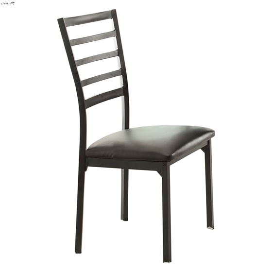Flannery Metal Dark Brown and Black Dining Side Chair 5038S by Homelegance