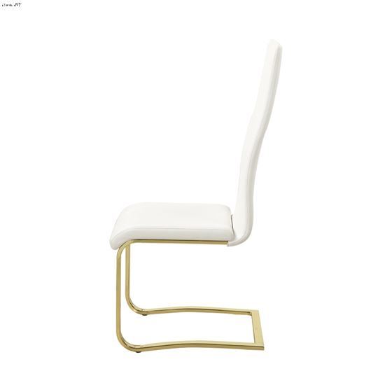 Chanel Upholstered Side Chair White And Gold 190512 side