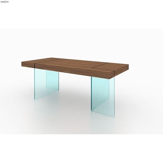 Elm Modern Walnut Floating Dining Table