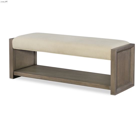 Highline Greige Upholstered Bench By Legacy Classic