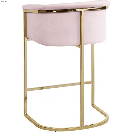 Donatella Pink Velvet Counter Stool-3