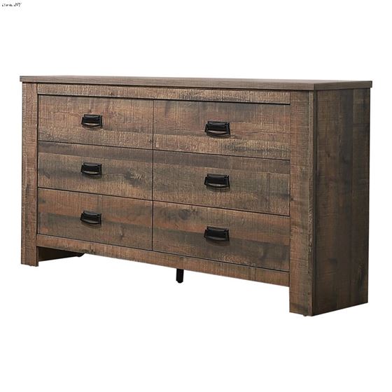 Frederick Weathered Oak 6 Drawer Dresser 222963 By Coaster
