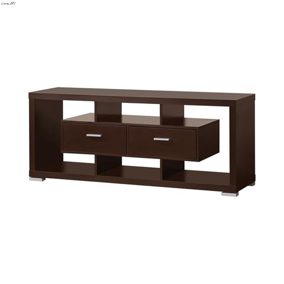 Modern 59 inch 2 Drawer Cappuccino TV Console 700112 By Coaster