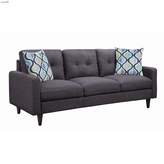 Watsonville Grey Tufted Sofa 552001 By Coaster