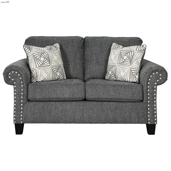 Agleno Charcoal Chenille Fabric Loveseat 78701 By BenchCraft