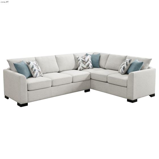 Ashford Greige Chenille Fabric Sleeper Sectional Sofa 500818 By Coaster