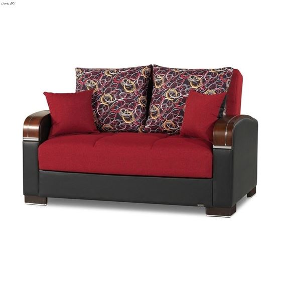 Mobimax Red Fabric Fabric Love Seat Mobimax Love Seat - Red by CasaMode