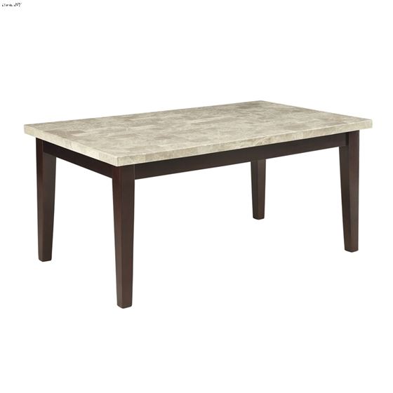 Decatur Beige Marble Top Dining Table 2456-64WM by Homelegance