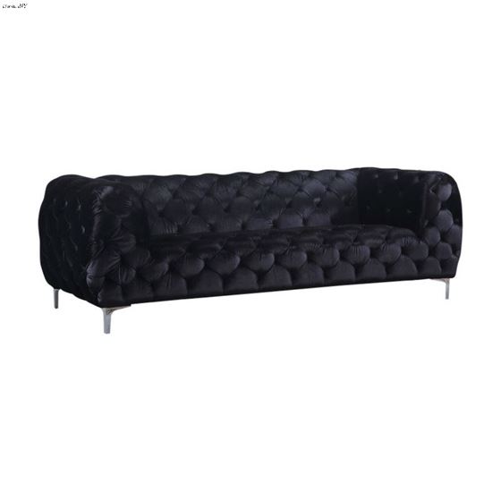 Mercer Black Velvet Tufted Sofa Mercer_Sofa_Black by Meridian Furniture