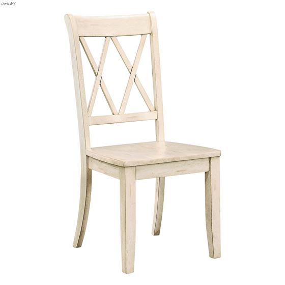 Janina Sand Thru White X-Back Dining Side Chair 5516WTS