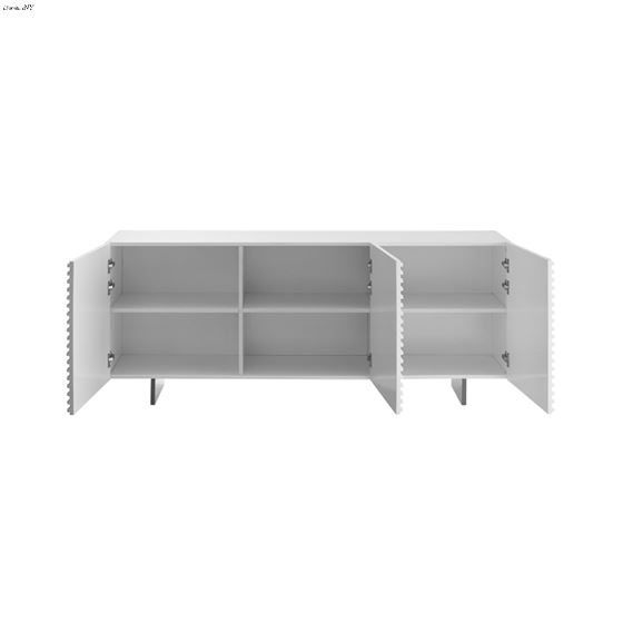 Moon High Gloss White Lacquer Buffet - 3