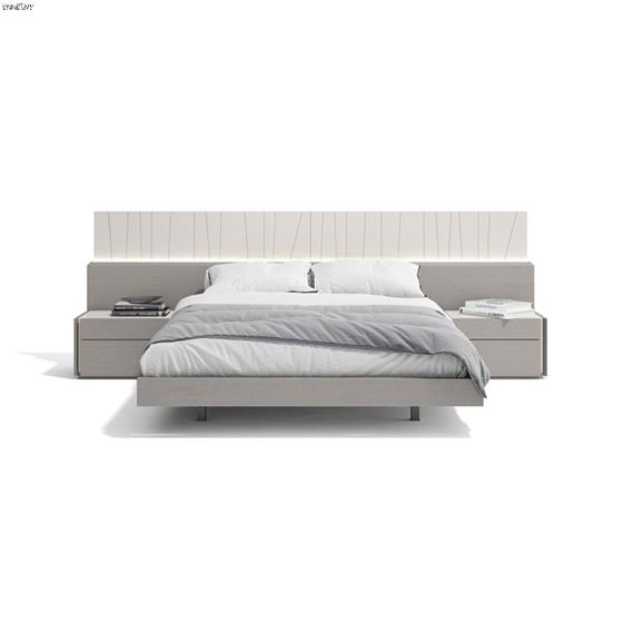 The Porto Premium Queen Bed in Grey by JM