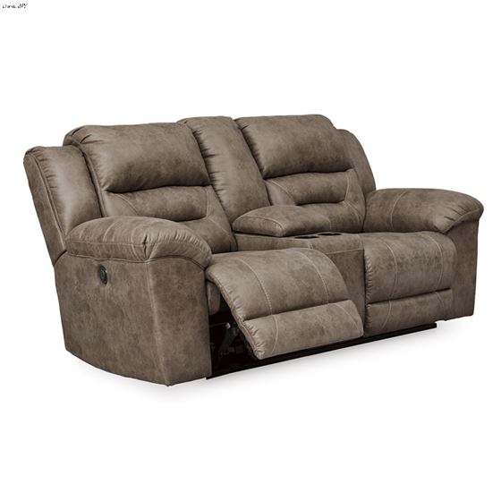 Stoneland Fossil Power Reclining Loveseat with Console 39905 By Ashley Signature Design
