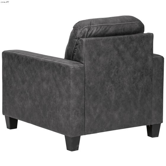 Venaldi Gunmetal Faux Leather Chair 91501-3