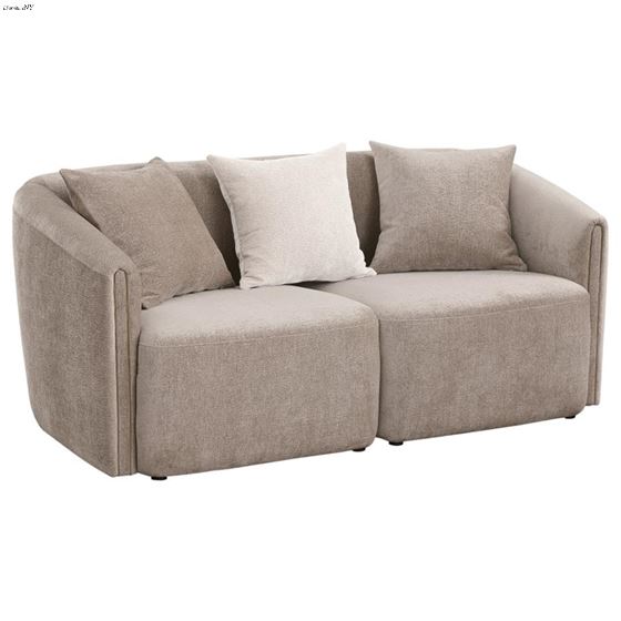 Townsend Latte Chenille Rolled Arm Loveseat 504755 By Coaster