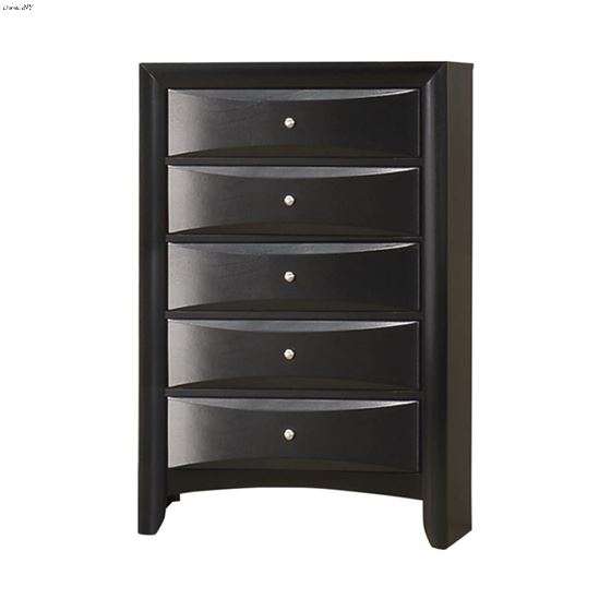 Briana Black 5 Drawer Chest 200705 by Coaster