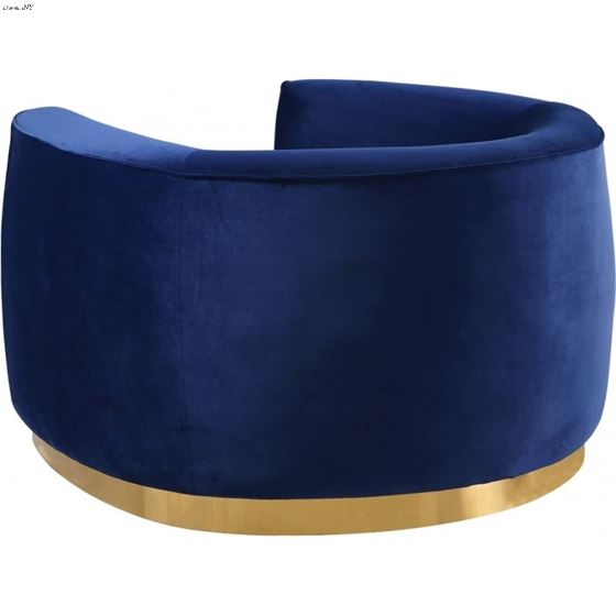 Julian Navy Velvet Gold Trim Chair Julian_Chair_Navy/Gold by Meridian Furniture 3