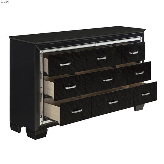 Allura Black 9 Drawer Dresser 1916BK-5-3