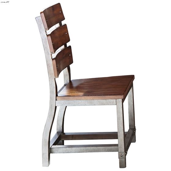 Holverson Rustic Brown Finish Ladder Back Dining Side Chair 1715S Side