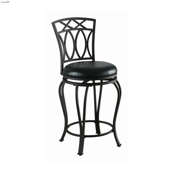 Metal Black Swivel Counter Stool 122059 By Coaster