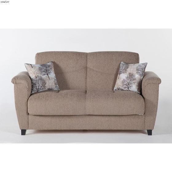 Aspen Loveseat in Aristo Light Brown by Istikbal