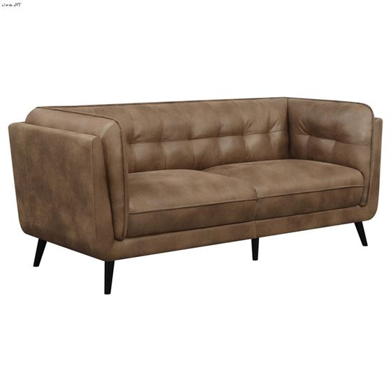 Thatcher Brown Button Tufted Sofa 509421 By Coaster