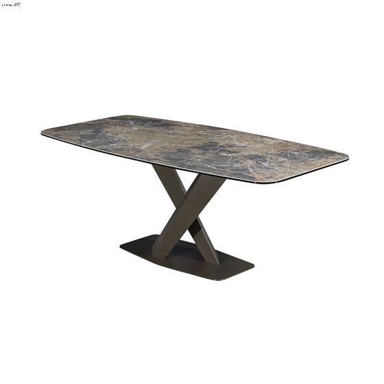Elegance Moka Ceramic Top Fixed Table By J&M Furniture