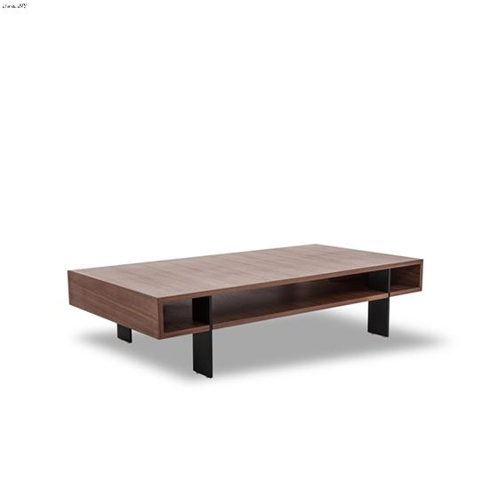 Modrest Stilt Modern Walnut Coffee Table