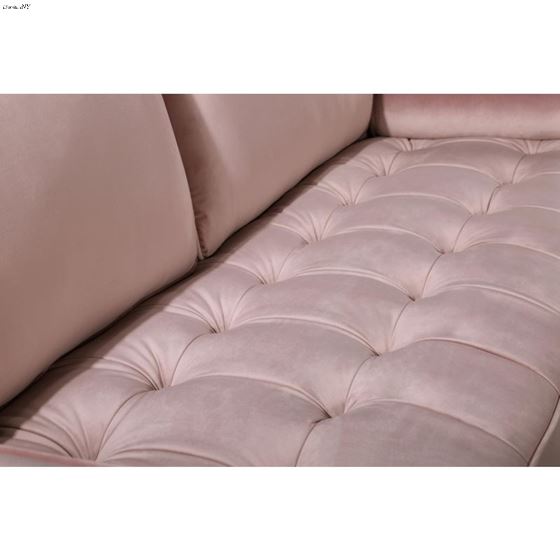 Emily Pink Velvet Tufted Sofa Emily_Sofa_Pink by Meridian Furniture 3