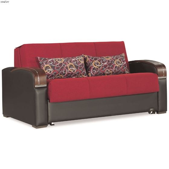 Sleep Plus Red Loveseat Sleeper by Casamode